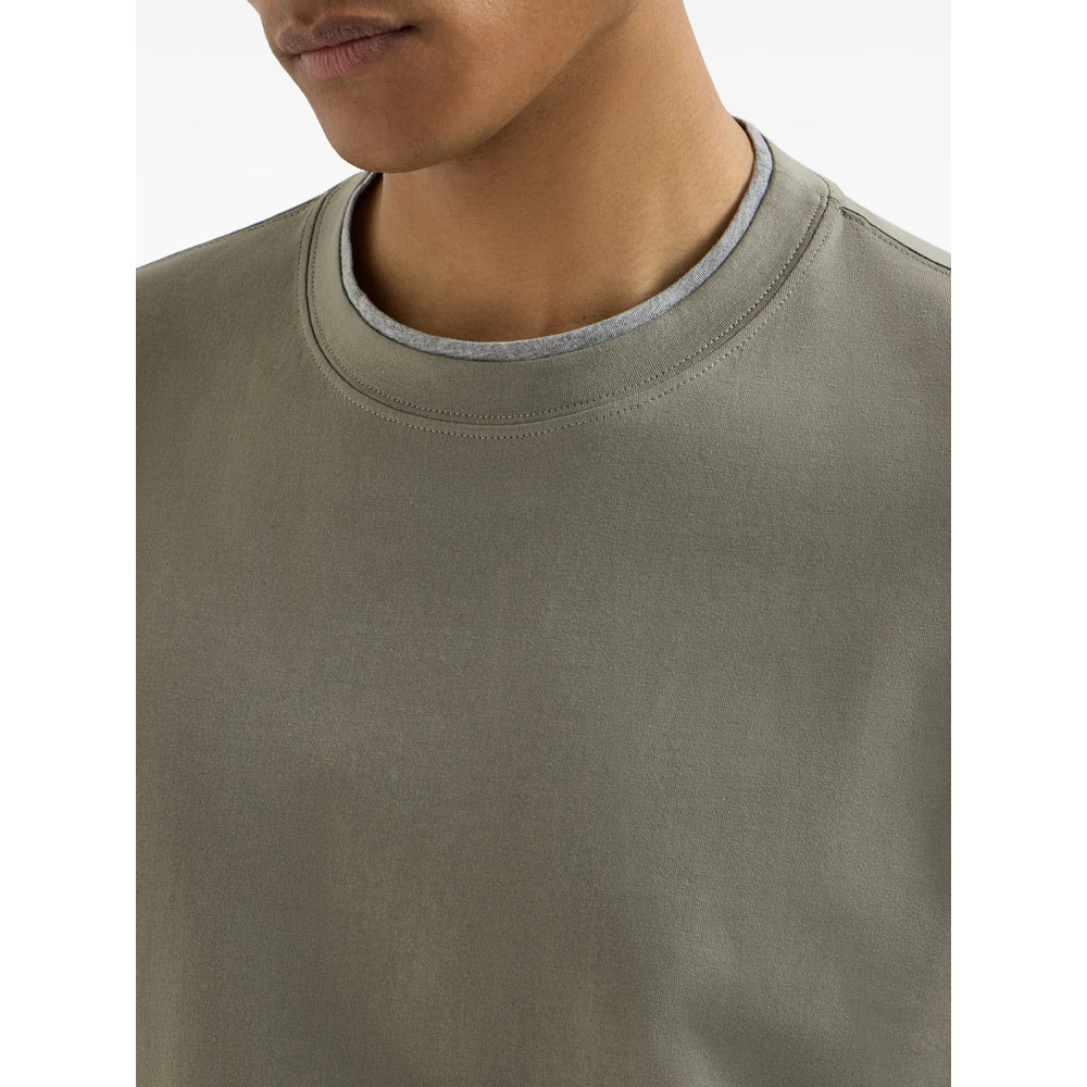 Brunello Cucinelli Grey T-Shirts & Vests - T-Shirts Men BRUNELLO CUCINELLI