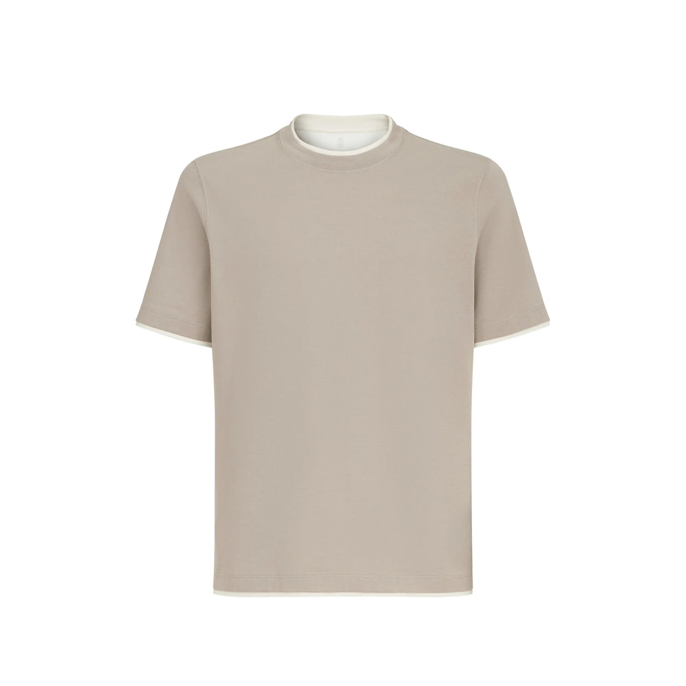 Brunello Cucinelli Grey T-Shirts & Vests - T-Shirts Men BRUNELLO CUCINELLI