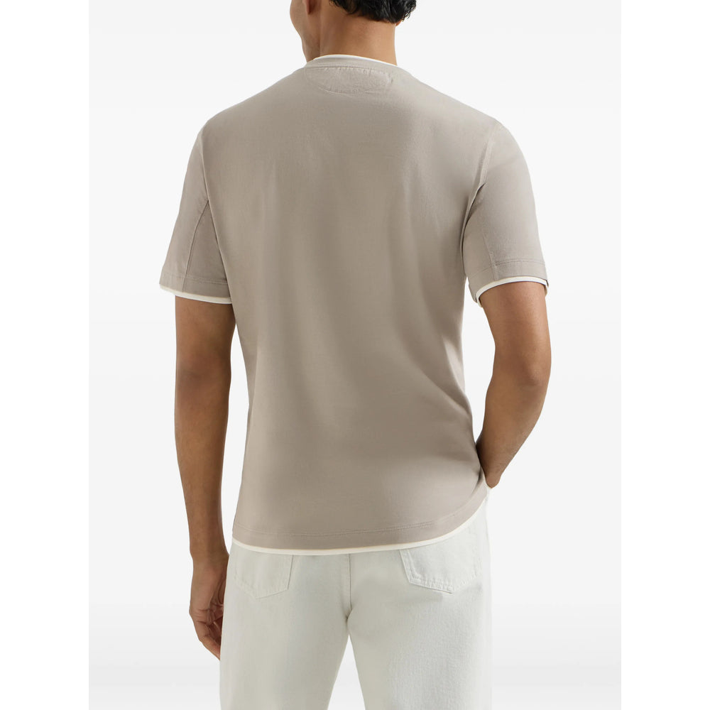Brunello Cucinelli Grey T-Shirts & Vests - T-Shirts Men BRUNELLO CUCINELLI