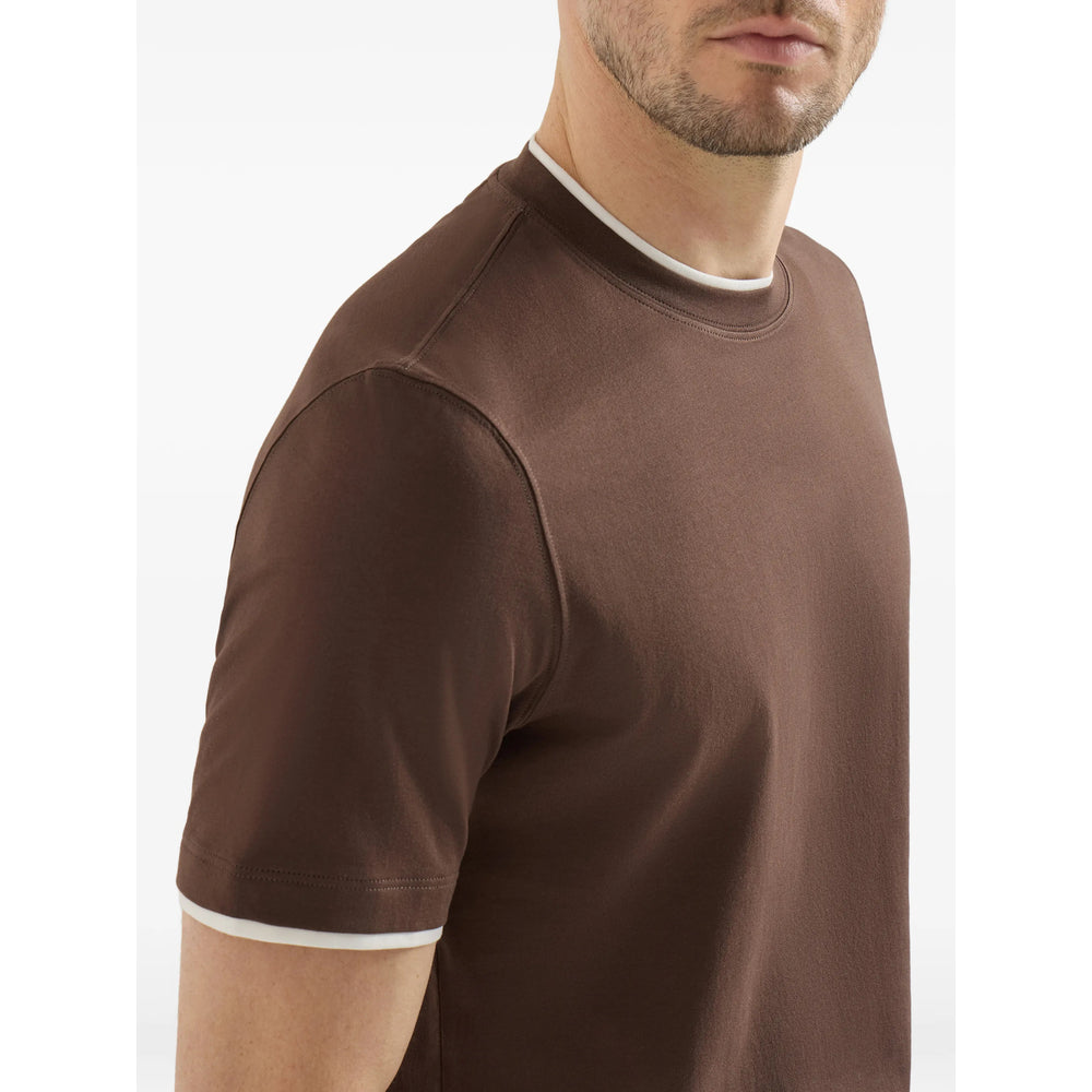 Brunello Cucinelli Brown T-Shirts & Vests - T-Shirts Men BRUNELLO CUCINELLI