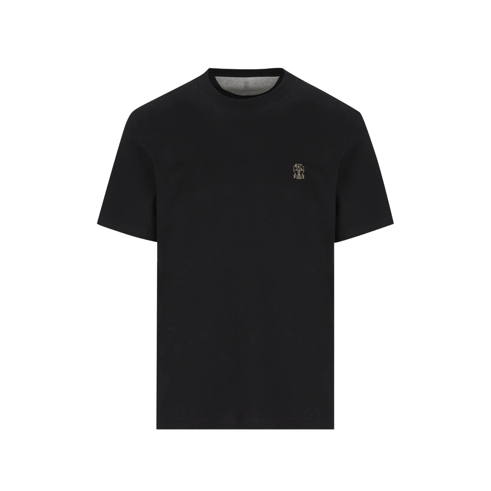 Brunello Cucinelli Black T-Shirts & Vests - T-Shirts Men BRUNELLO CUCINELLI