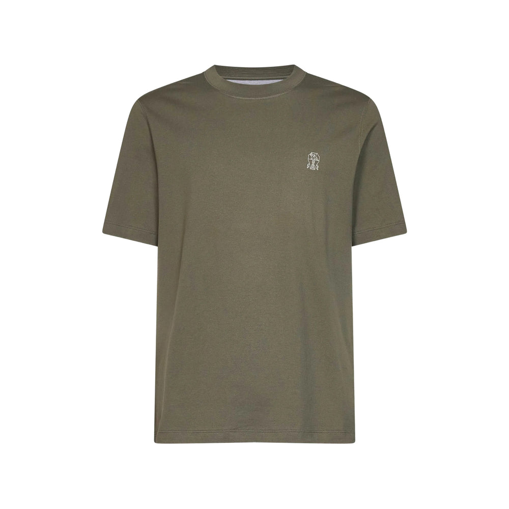 Brunello Cucinelli Green T-Shirts & Vests - T-Shirts Men BRUNELLO CUCINELLI