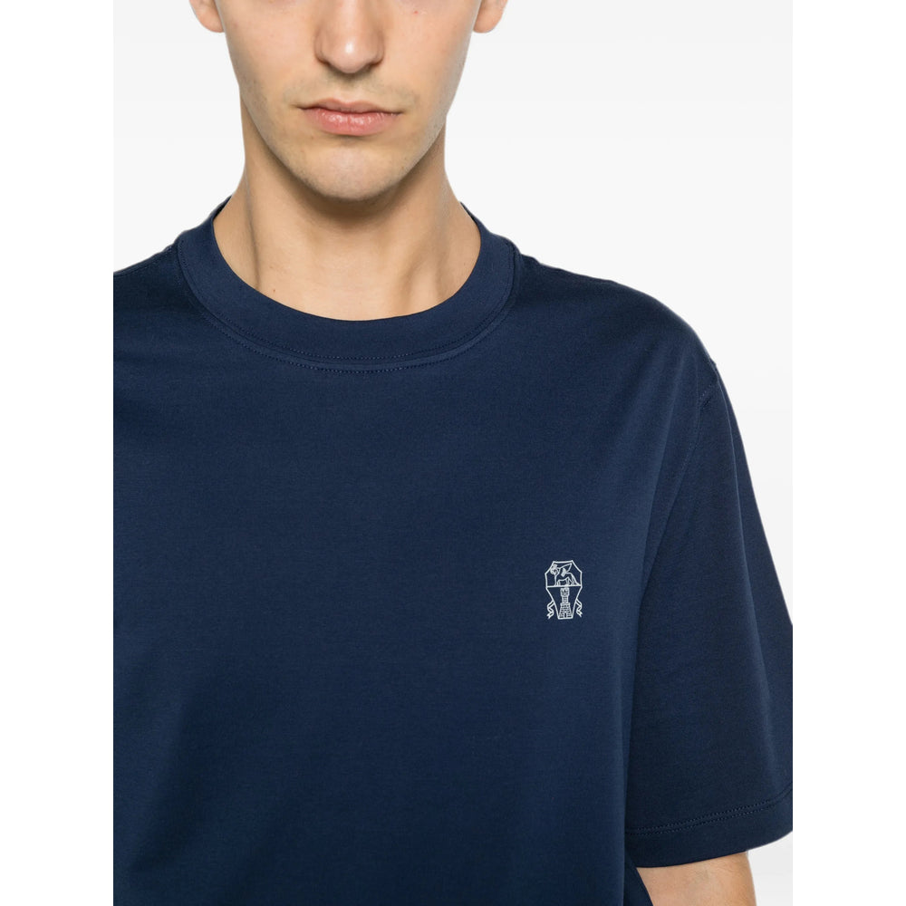 Brunello Cucinelli Blue T-Shirts & Vests - T-Shirts Men BRUNELLO CUCINELLI