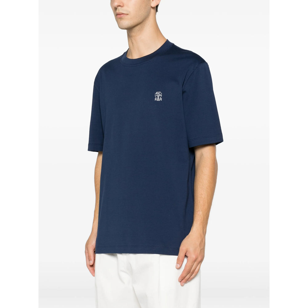 Brunello Cucinelli Blue T-Shirts & Vests - T-Shirts Men BRUNELLO CUCINELLI