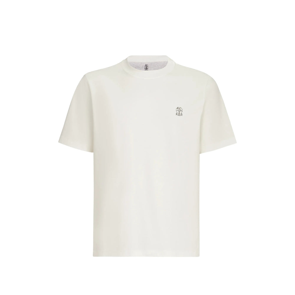 Brunello Cucinelli White T-Shirts & Vests - T-Shirts Men BRUNELLO CUCINELLI