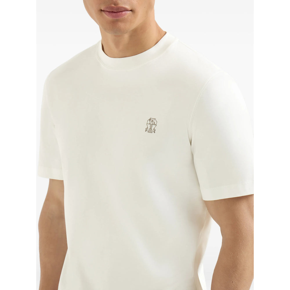 Brunello Cucinelli White T-Shirts & Vests - T-Shirts Men BRUNELLO CUCINELLI