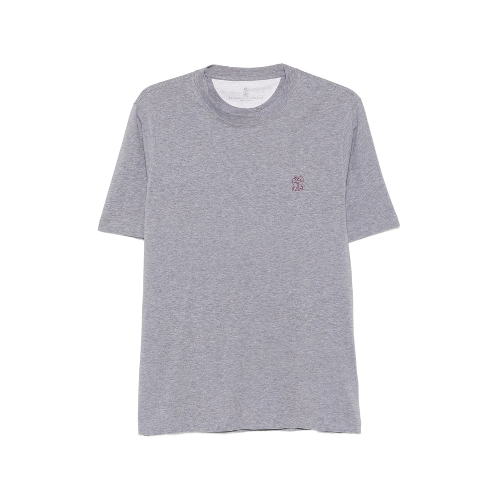 Brunello Cucinelli Grey T-Shirts & Vests - T-Shirts Men BRUNELLO CUCINELLI