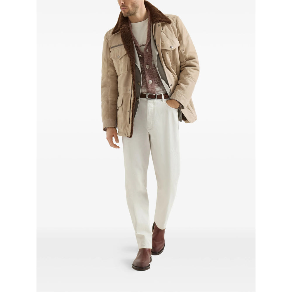 Brunello Cucinelli Neutrals T-Shirts & Vests - T-Shirts Men