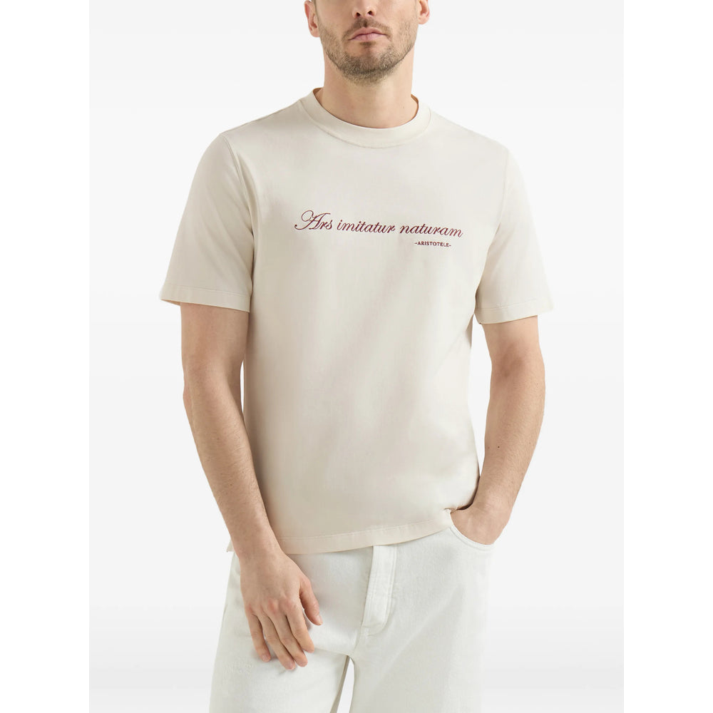 Brunello Cucinelli Neutrals T-Shirts & Vests - T-Shirts Men