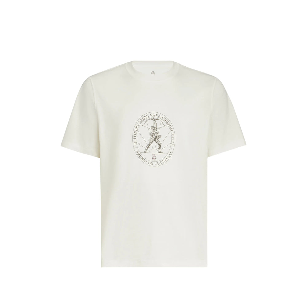 Brunello Cucinelli White T-Shirts & Vests - T-Shirts Men BRUNELLO CUCINELLI