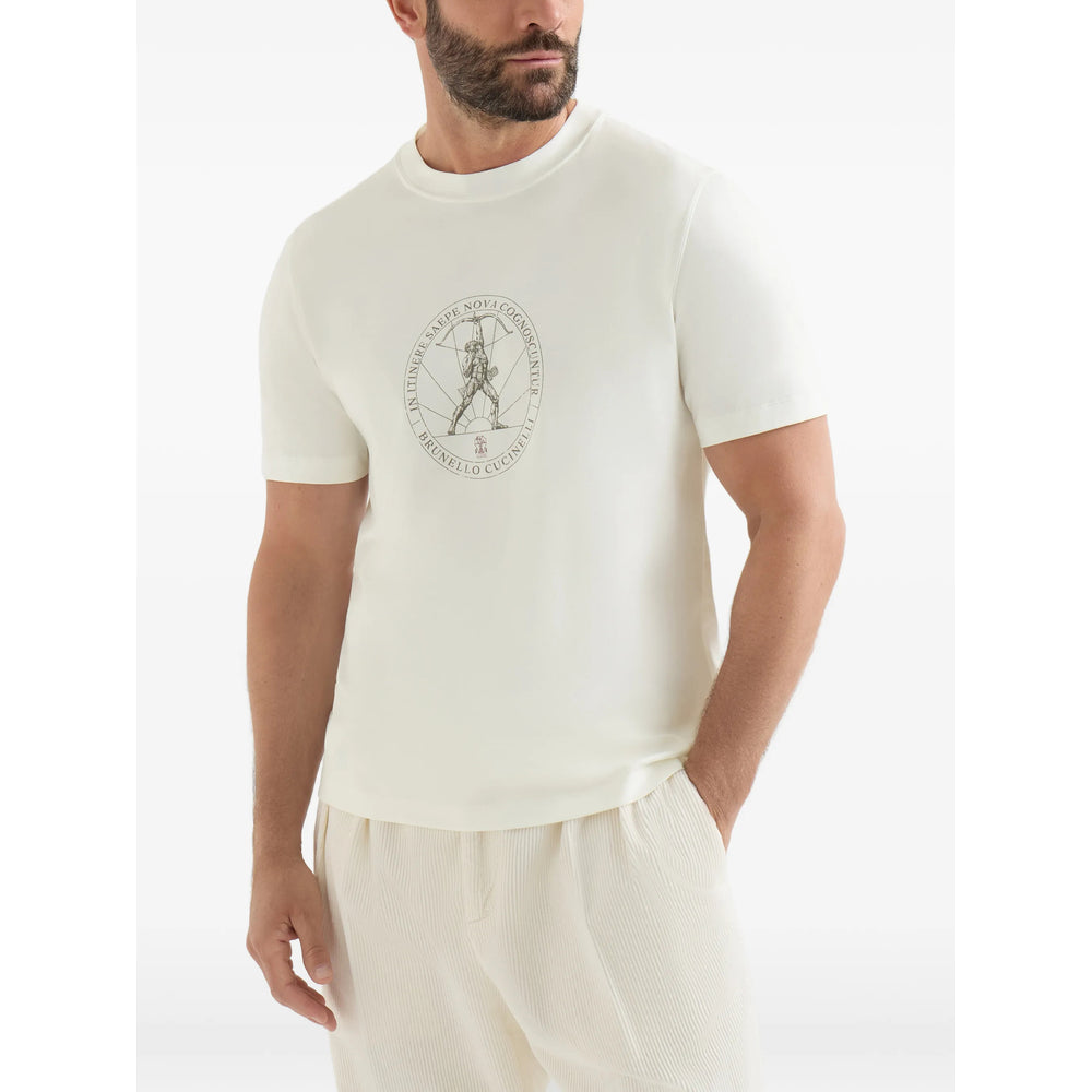 Brunello Cucinelli White T-Shirts & Vests - T-Shirts Men BRUNELLO CUCINELLI