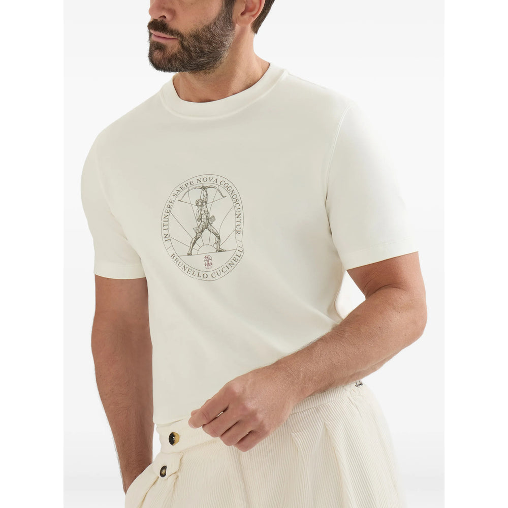 Brunello Cucinelli White T-Shirts & Vests - T-Shirts Men BRUNELLO CUCINELLI