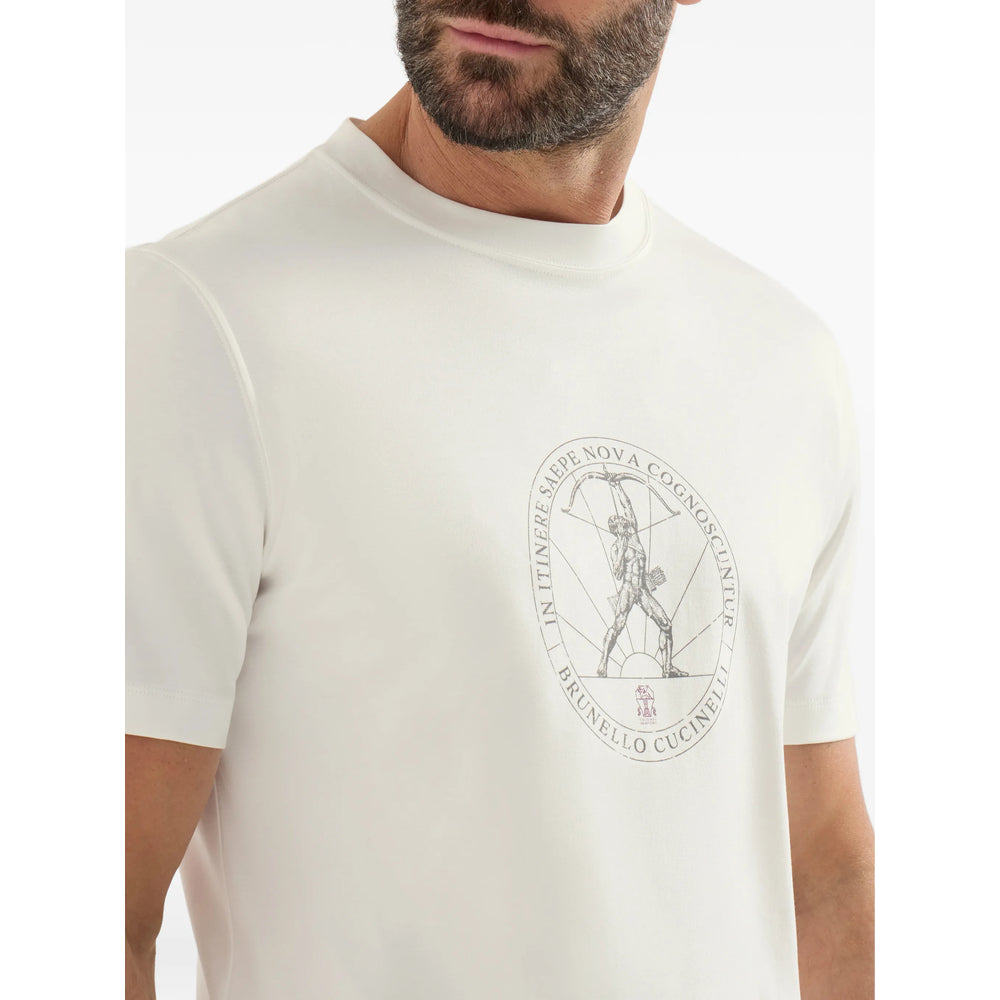 Brunello Cucinelli White T-Shirts & Vests - T-Shirts Men BRUNELLO CUCINELLI