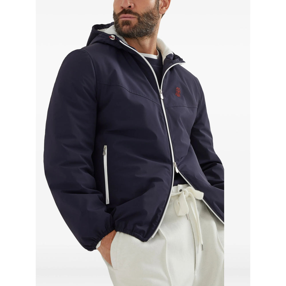 Brunello Cucinelli Blue Jackets - Bomber Jackets Men BRUNELLO CUCINELLI