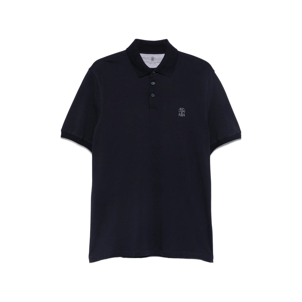 Brunello Cucinelli Blue Polo Shirts Men BRUNELLO CUCINELLI