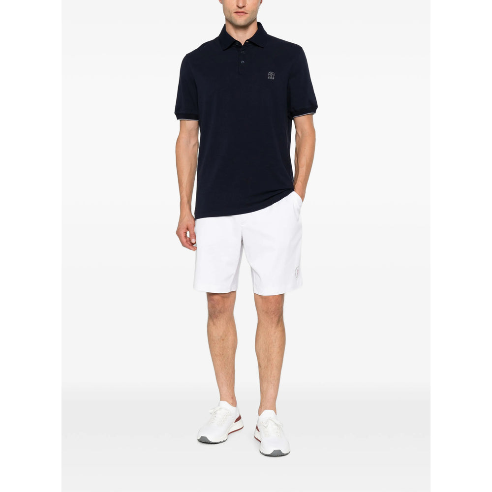 Brunello Cucinelli Blue Polo Shirts Men BRUNELLO CUCINELLI