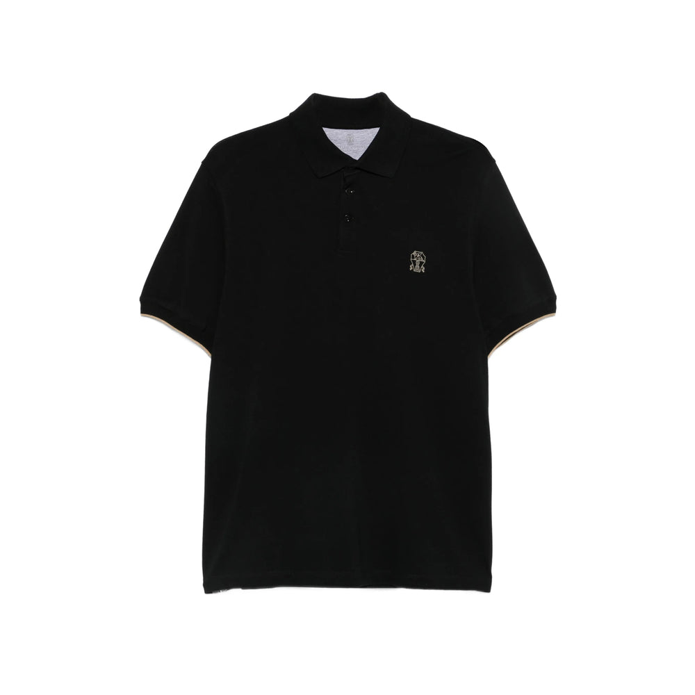 Brunello Cucinelli Black Polo Shirts Men BRUNELLO CUCINELLI