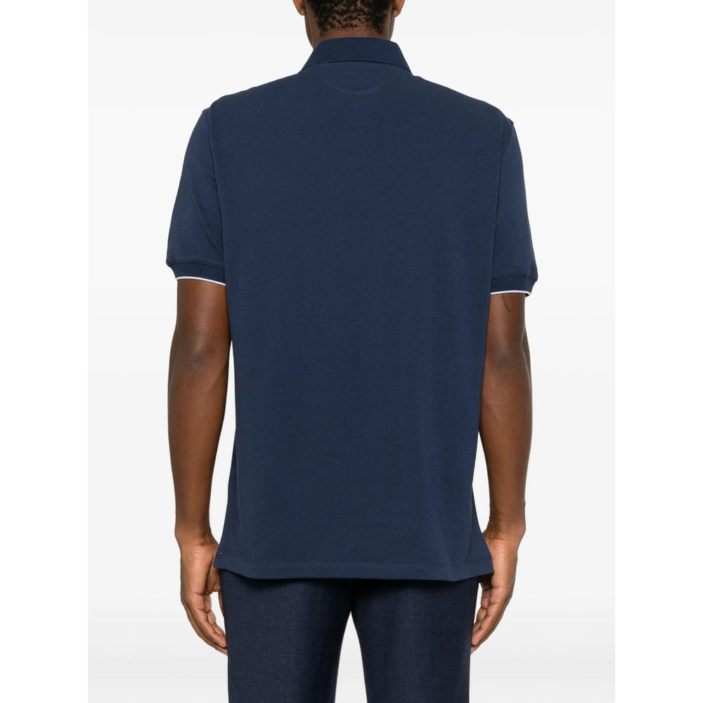 Brunello Cucinelli Blue Polo Shirts Men BRUNELLO CUCINELLI