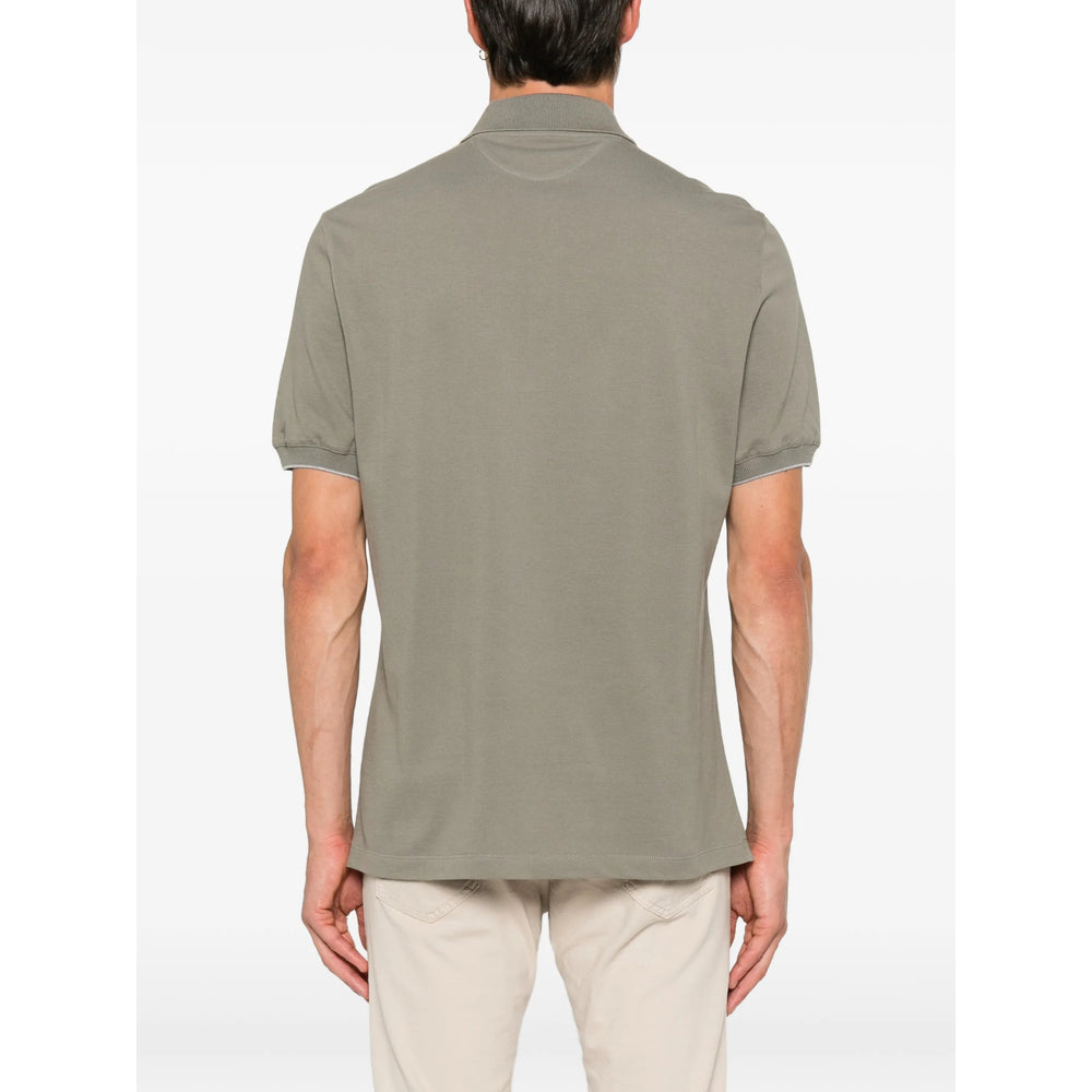 Brunello Cucinelli Green Polo Shirts Men BRUNELLO CUCINELLI