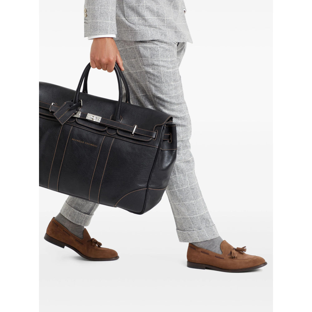 Brunello Cucinelli Black Luggage & Holdalls Men BRUNELLO CUCINELLI
