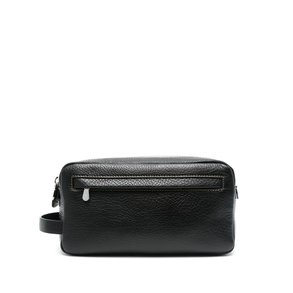 Brunello Cucinelli Black Wash Bags Men BRUNELLO CUCINELLI