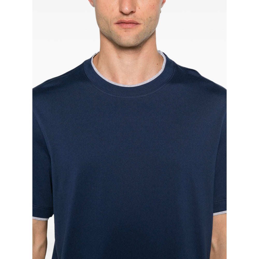 Brunello Cucinelli Blue T-Shirts & Vests - T-Shirts Men BRUNELLO CUCINELLI