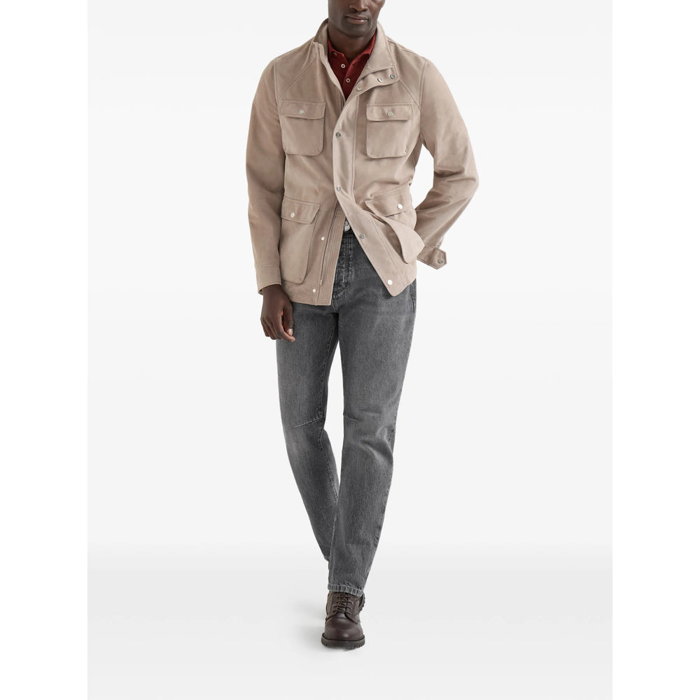 Brunello Cucinelli Orange Polo Shirts Men BRUNELLO CUCINELLI