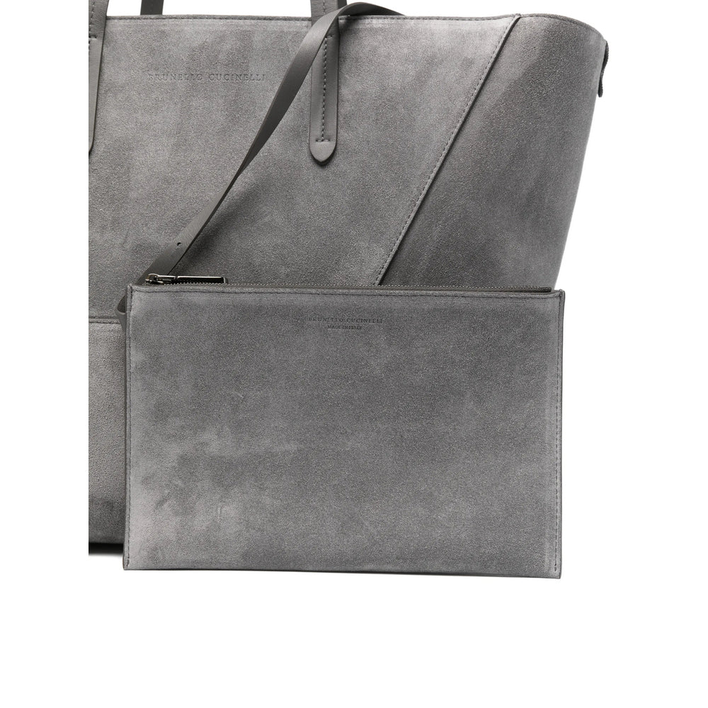 Brunello Cucinelli Grey Tote Bags Women BRUNELLO CUCINELLI