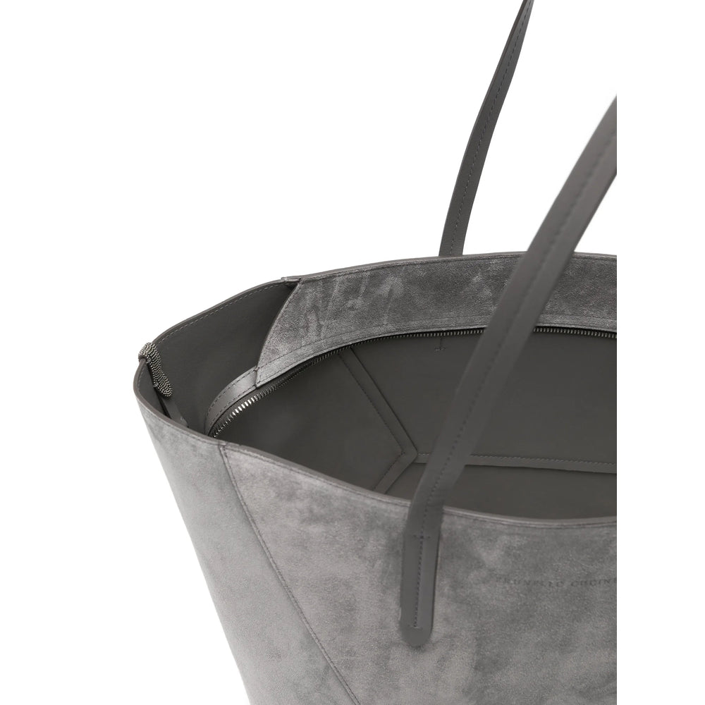 Brunello Cucinelli Grey Tote Bags Women BRUNELLO CUCINELLI