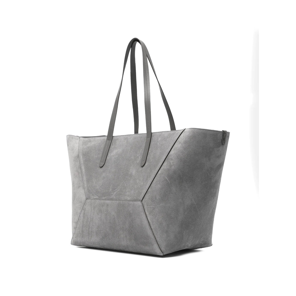 Brunello Cucinelli Grey Tote Bags Women BRUNELLO CUCINELLI
