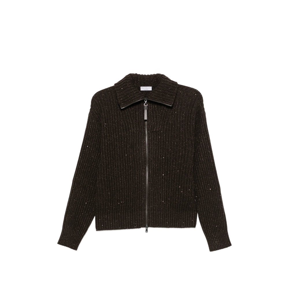 Brunello Cucinelli Brown Knitwear - Cardigans Women BRUNELLO CUCINELLI