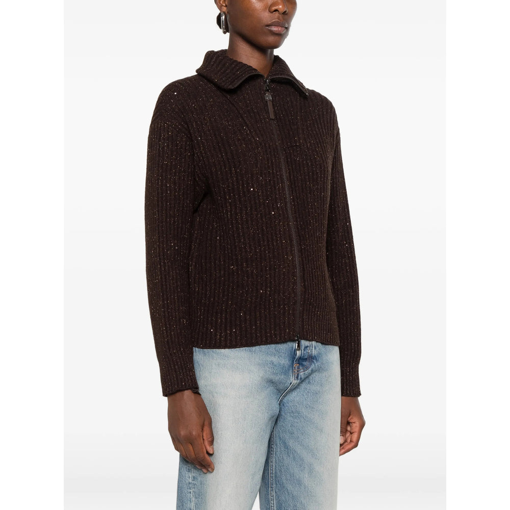 Brunello Cucinelli Brown Knitwear - Cardigans Women BRUNELLO CUCINELLI