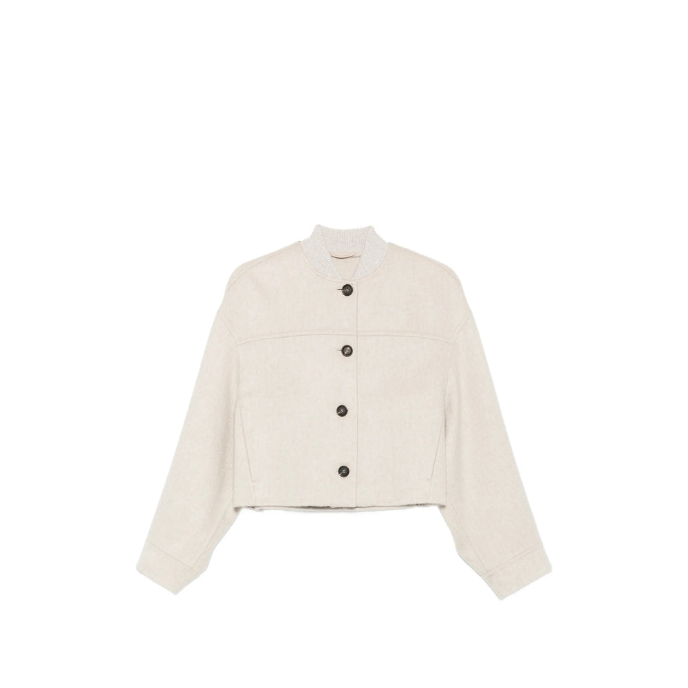 Brunello Cucinelli Neutrals Jackets - Cropped Jackets Women BRUNELLO CUCINELLI