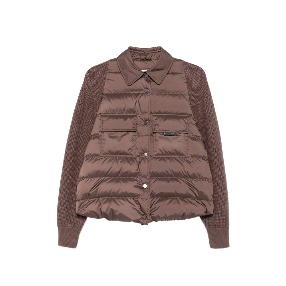 Brunello Cucinelli Brown Jackets - Puffer Jackets Women BRUNELLO CUCINELLI