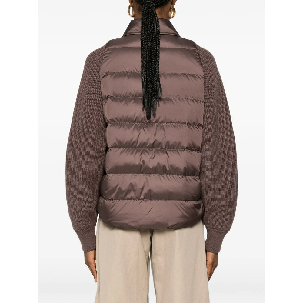 Brunello Cucinelli Brown Jackets - Puffer Jackets Women BRUNELLO CUCINELLI
