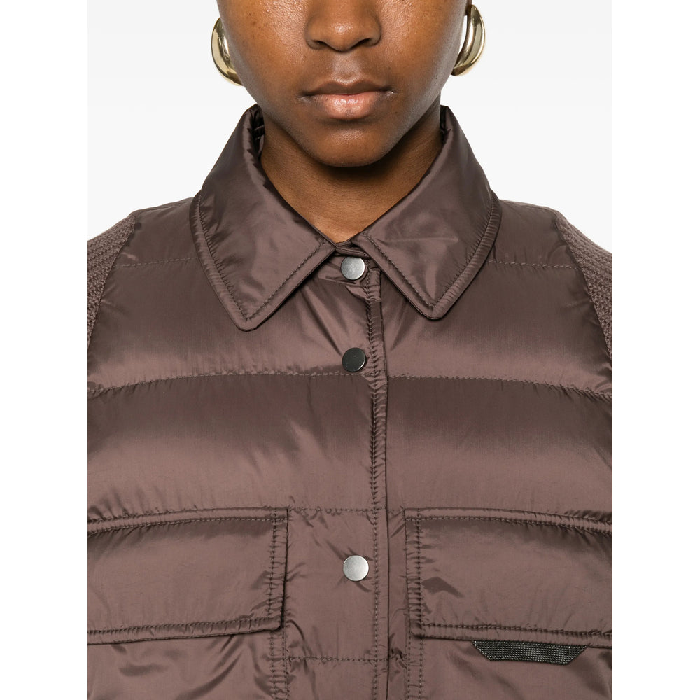 Brunello Cucinelli Brown Jackets - Puffer Jackets Women BRUNELLO CUCINELLI