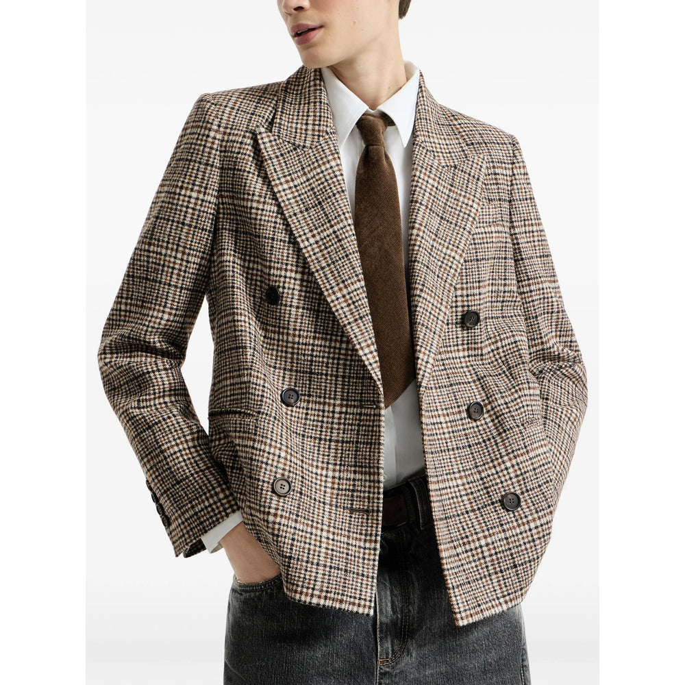 Brunello Cucinelli Brown Jackets - Blazers Women BRUNELLO CUCINELLI