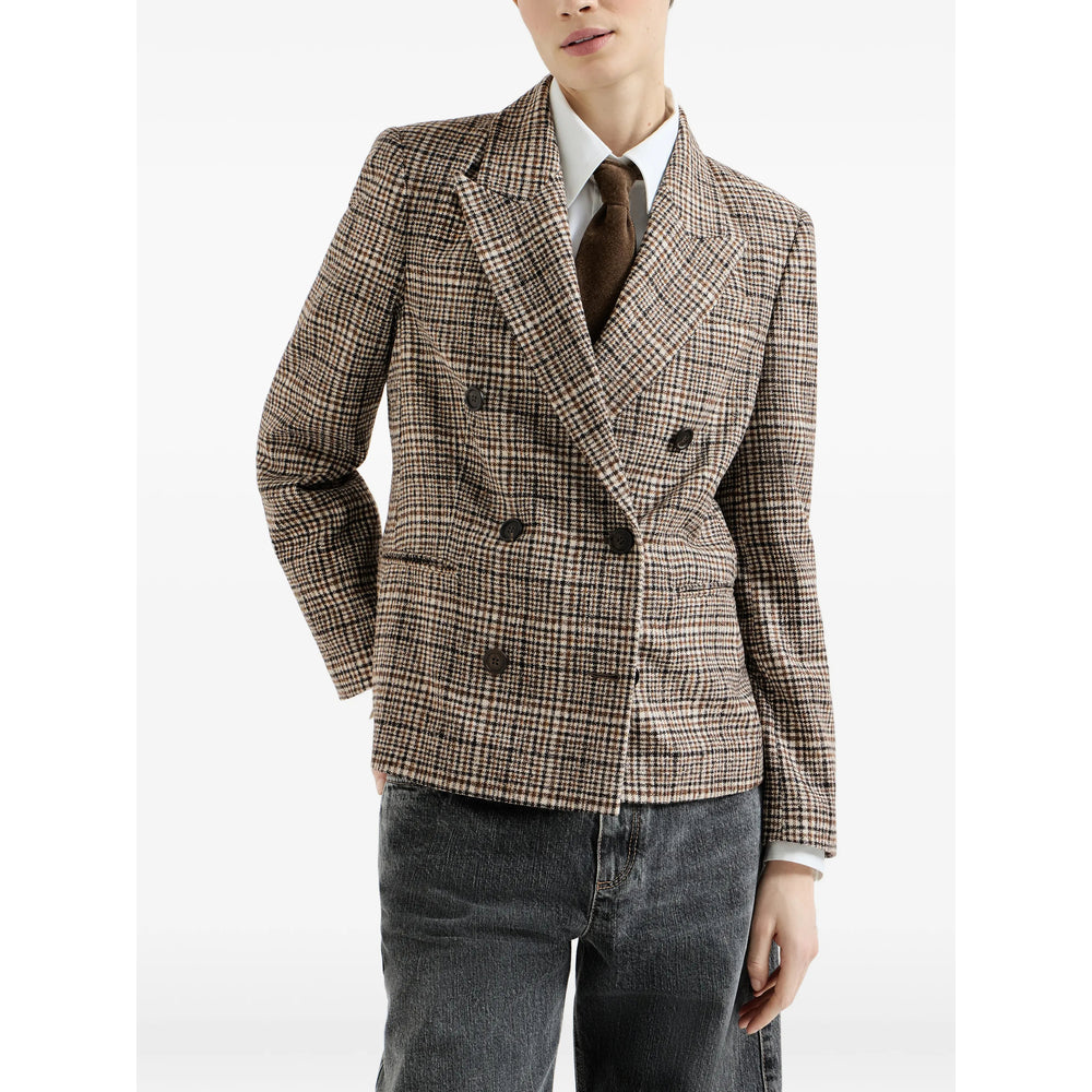 Brunello Cucinelli Brown Jackets - Blazers Women BRUNELLO CUCINELLI
