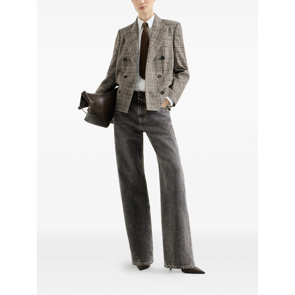 Brunello Cucinelli Brown Jackets - Blazers Women BRUNELLO CUCINELLI