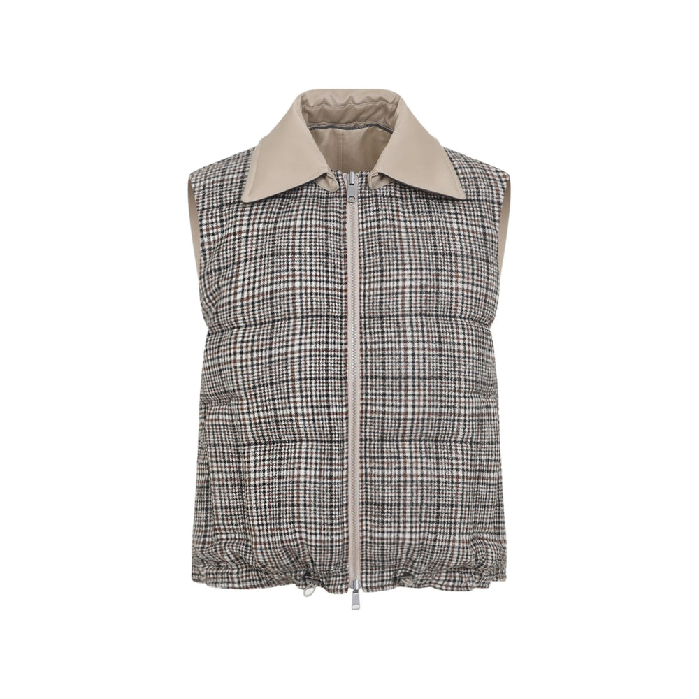 Brunello Cucinelli Neutrals Jackets - Waistcoat & Gilets Women BRUNELLO CUCINELLI