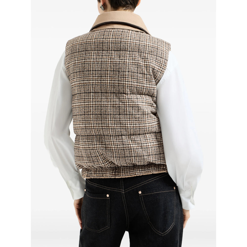 Brunello Cucinelli Neutrals Jackets - Waistcoat & Gilets Women Women BRUNELLO CUCINELLI
