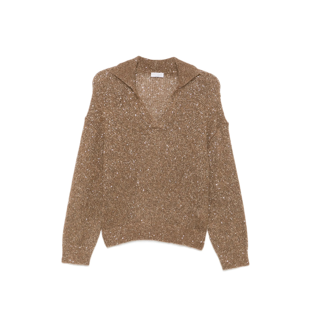 Brunello Cucinelli Brown Knitwear - Jumpers Women BRUNELLO CUCINELLI