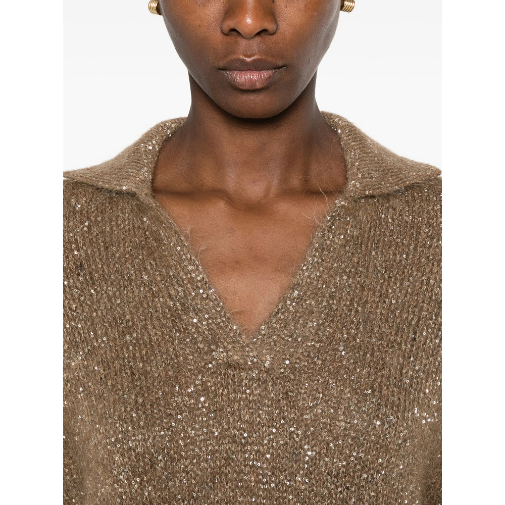 Brunello Cucinelli Brown Knitwear - Jumpers Women BRUNELLO CUCINELLI