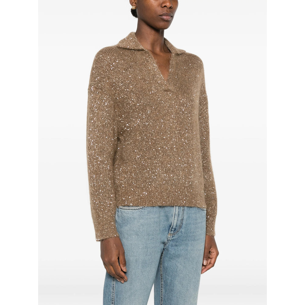 Brunello Cucinelli Brown Knitwear - Jumpers Women BRUNELLO CUCINELLI