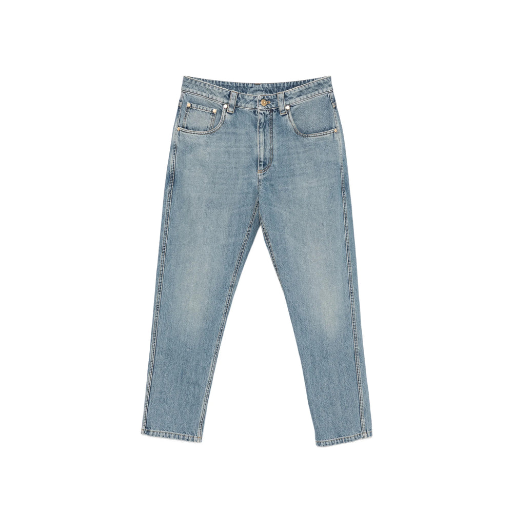 Brunello Cucinelli Blue Denim - Straight-Leg Jeans Women BRUNELLO CUCINELLI