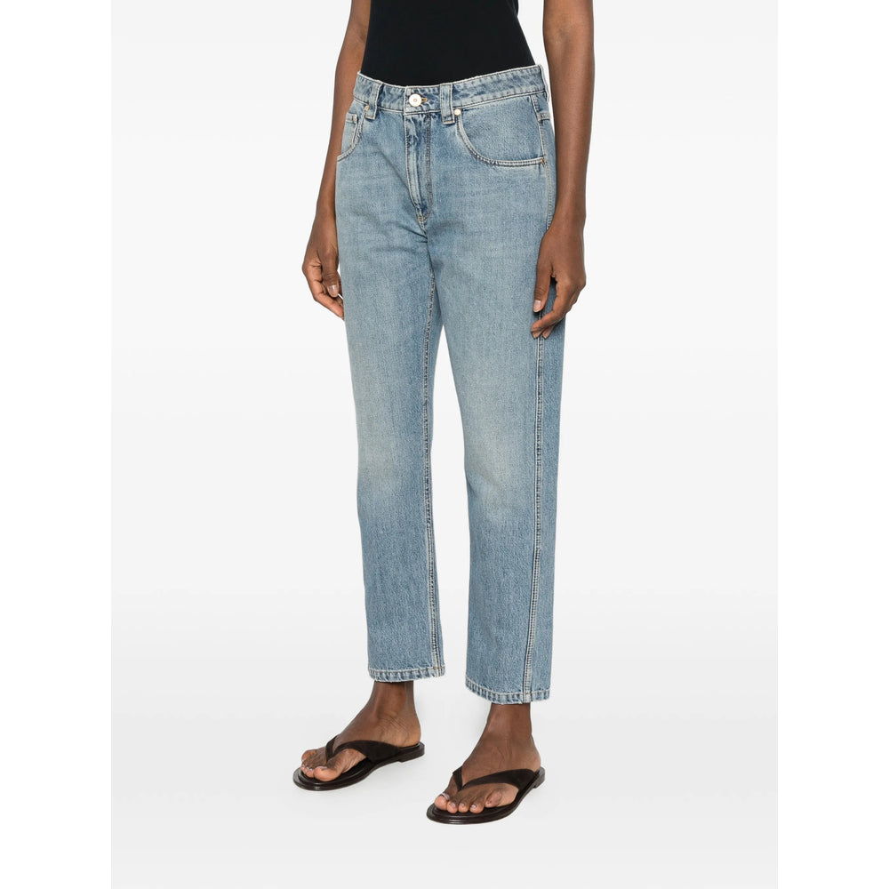 Brunello Cucinelli Blue Denim - Straight-Leg Jeans Women BRUNELLO CUCINELLI