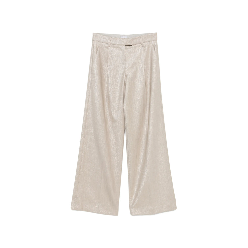 Brunello Cucinelli Neutrals Trousers - Palazzo Pants Women BRUNELLO CUCINELLI
