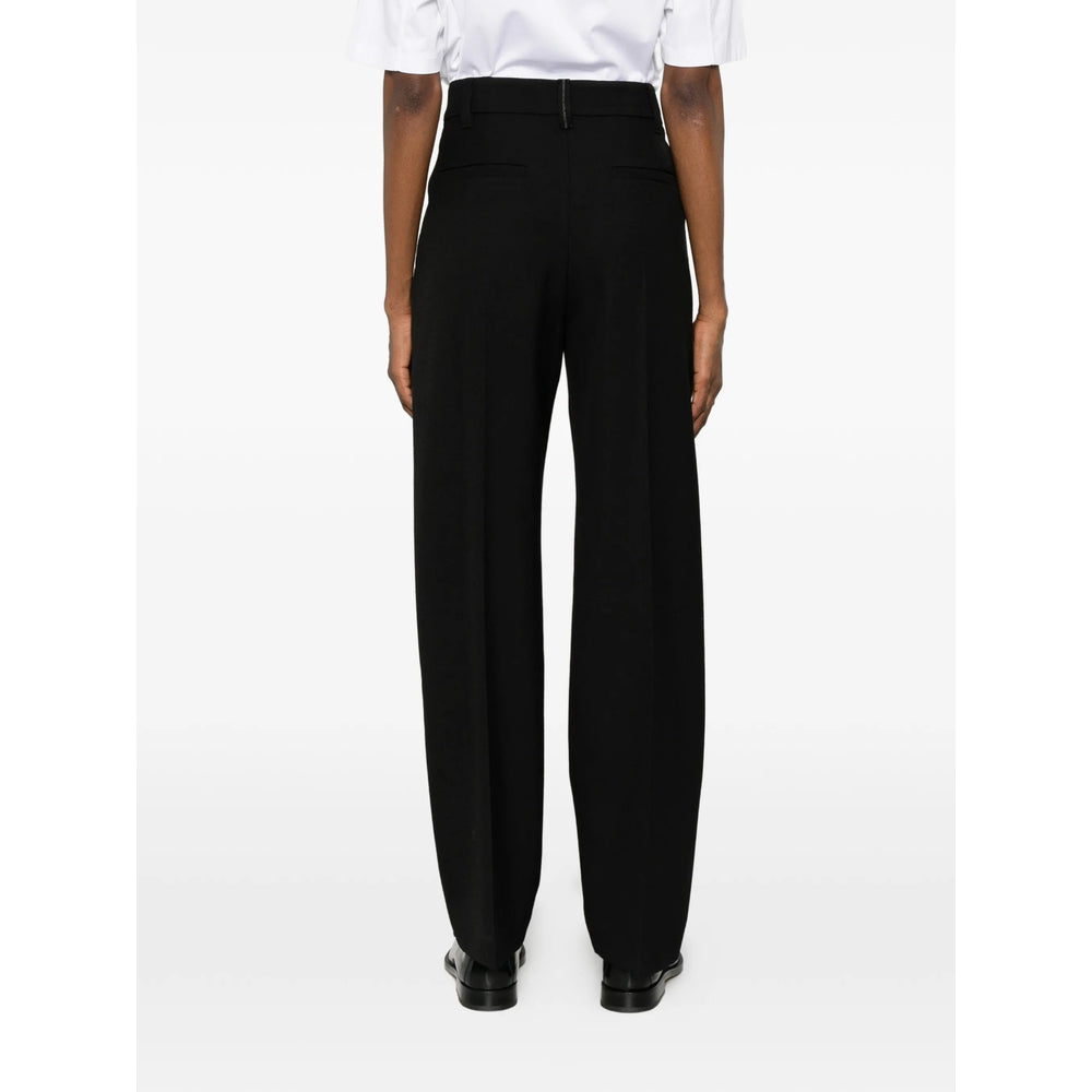 Brunello Cucinelli Black Trousers - Straight Trousers Women BRUNELLO CUCINELLI