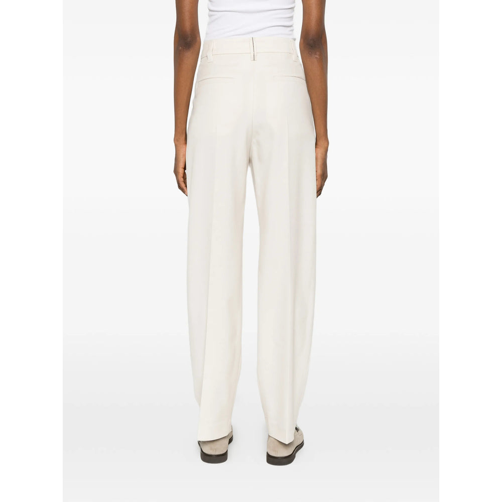 Brunello Cucinelli Neutrals Trousers - Straight Trousers Women BRUNELLO CUCINELLI
