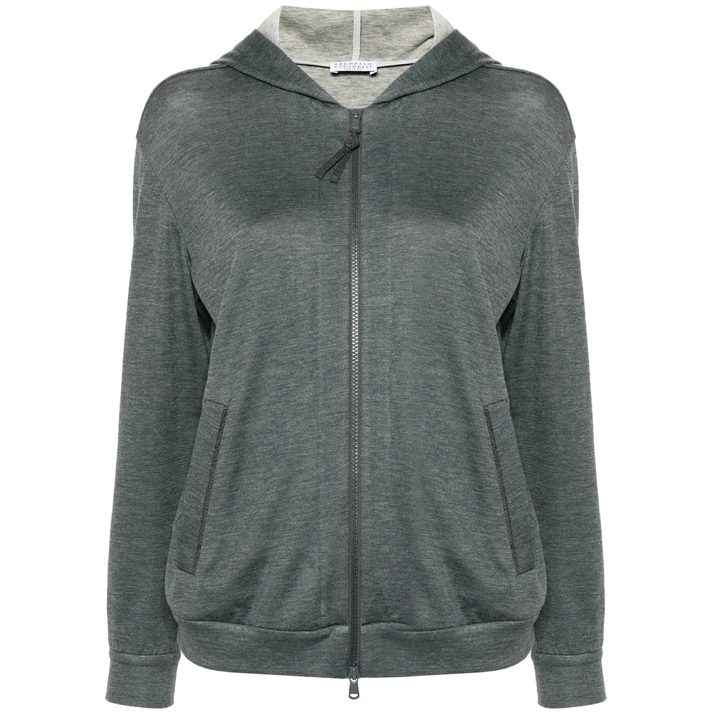 Brunello Cucinelli Grey Tops - Hoodies Women BRUNELLO CUCINELLI